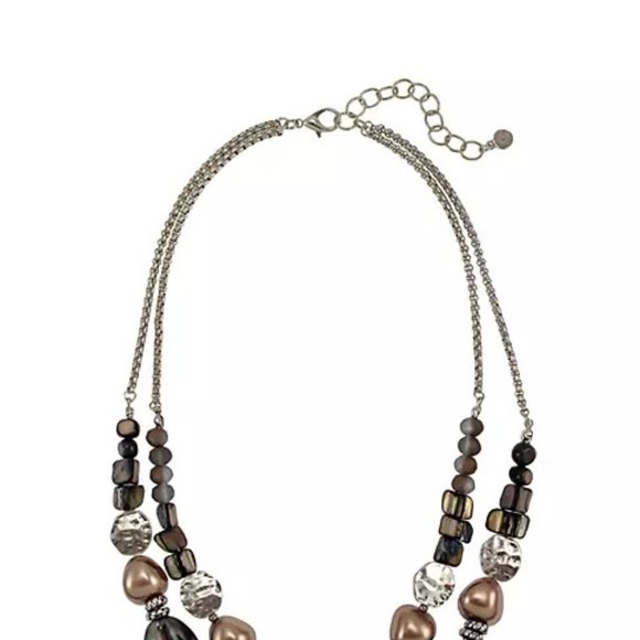 Ruby Rd 2 Row Beaded Necklace NEW - Picture 2 of 2